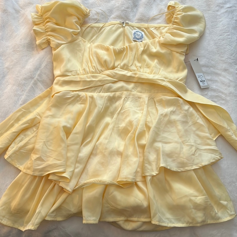 Yellow dress with built in shorts